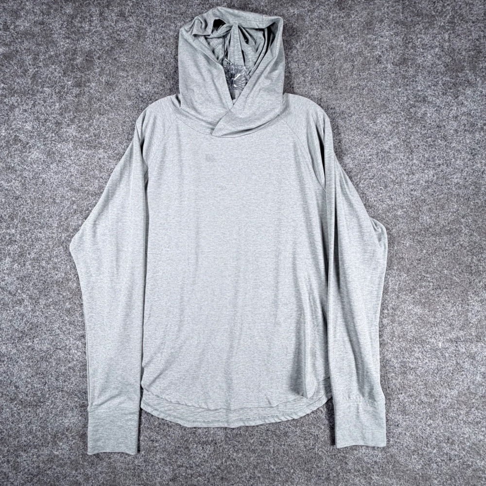 Pacific Trail Active Mens Hoodie Size XL Grey Polyester Spandex Thumbhole Cuffs